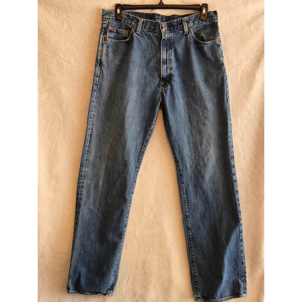 Polo Jeans Co Ralph Lauren Mens M Straight Leg Denim Jeans Blue Wash 35x31.5‎